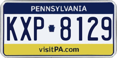 PA license plate KXP8129