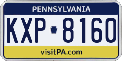 PA license plate KXP8160