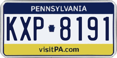 PA license plate KXP8191