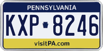 PA license plate KXP8246