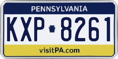 PA license plate KXP8261