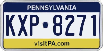 PA license plate KXP8271