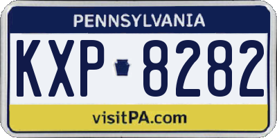 PA license plate KXP8282