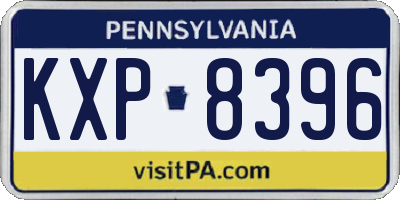 PA license plate KXP8396