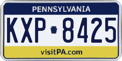 PA license plate KXP8425