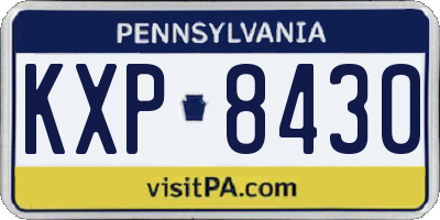 PA license plate KXP8430