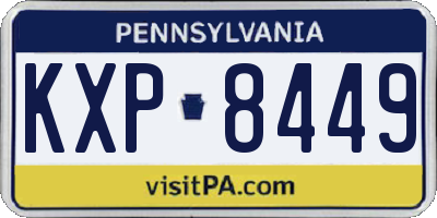 PA license plate KXP8449