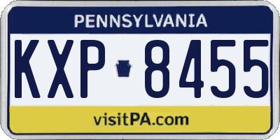 PA license plate KXP8455