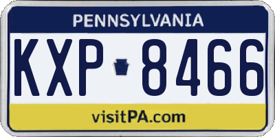 PA license plate KXP8466