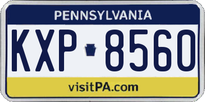 PA license plate KXP8560