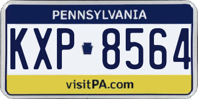 PA license plate KXP8564