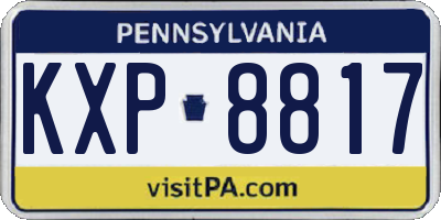 PA license plate KXP8817