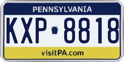 PA license plate KXP8818