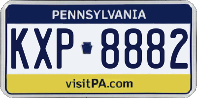 PA license plate KXP8882