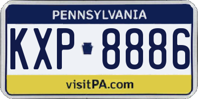 PA license plate KXP8886