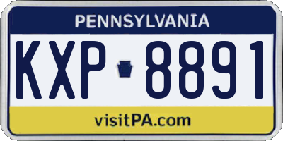 PA license plate KXP8891