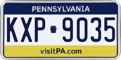 PA license plate KXP9035