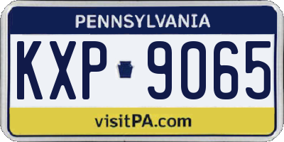 PA license plate KXP9065