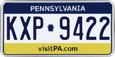 PA license plate KXP9422