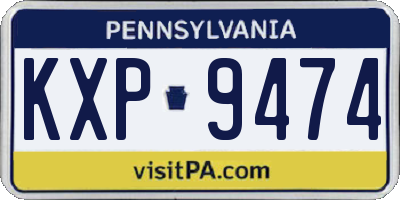 PA license plate KXP9474