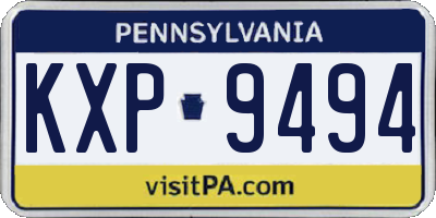 PA license plate KXP9494