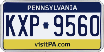 PA license plate KXP9560