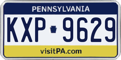 PA license plate KXP9629