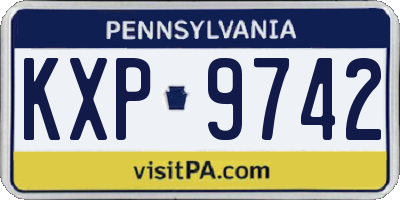PA license plate KXP9742