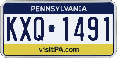 PA license plate KXQ1491