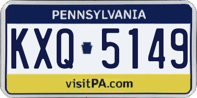 PA license plate KXQ5149