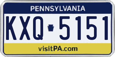 PA license plate KXQ5151