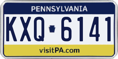PA license plate KXQ6141