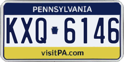 PA license plate KXQ6146