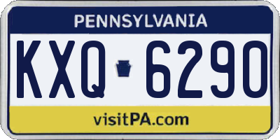 PA license plate KXQ6290