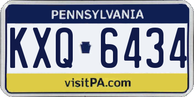 PA license plate KXQ6434