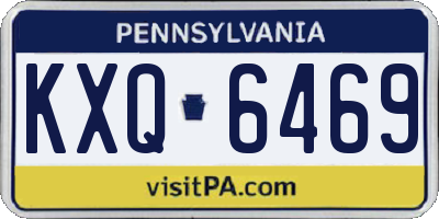 PA license plate KXQ6469