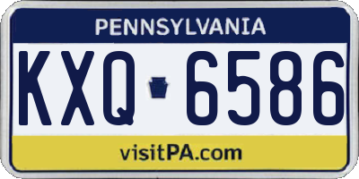 PA license plate KXQ6586