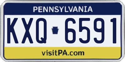 PA license plate KXQ6591