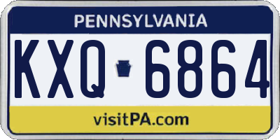 PA license plate KXQ6864