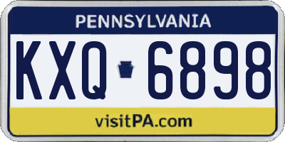 PA license plate KXQ6898