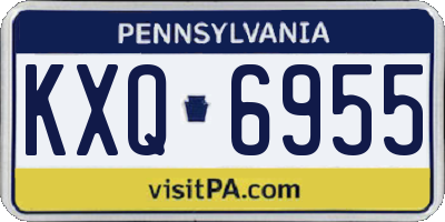 PA license plate KXQ6955