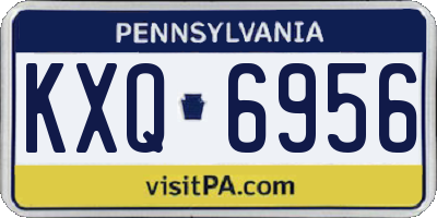 PA license plate KXQ6956