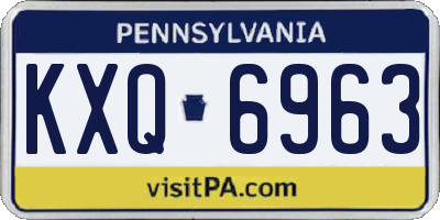 PA license plate KXQ6963