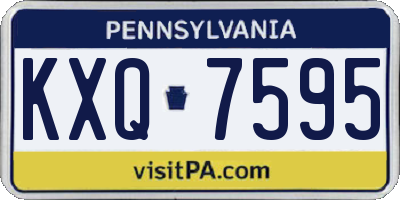 PA license plate KXQ7595