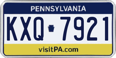 PA license plate KXQ7921