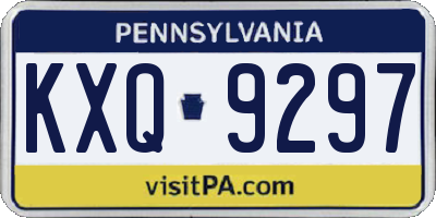 PA license plate KXQ9297