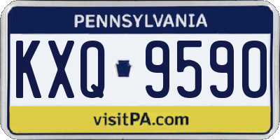 PA license plate KXQ9590
