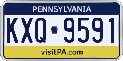 PA license plate KXQ9591