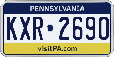PA license plate KXR2690