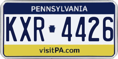 PA license plate KXR4426